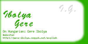 ibolya gere business card